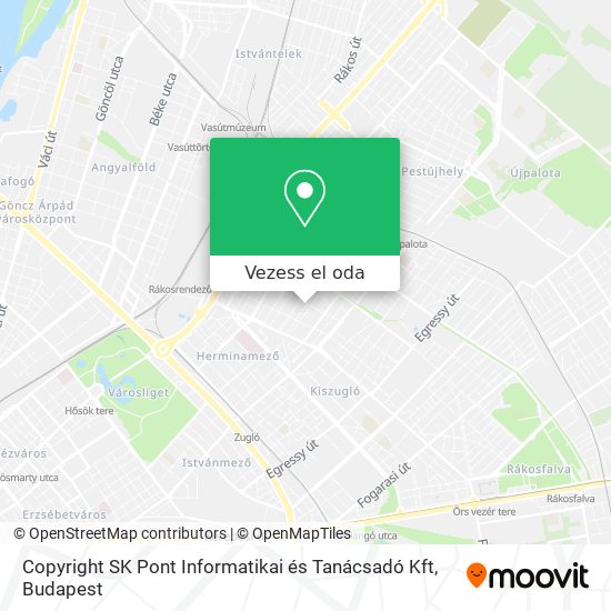 Copyright SK Pont Informatikai és Tanácsadó Kft térkép