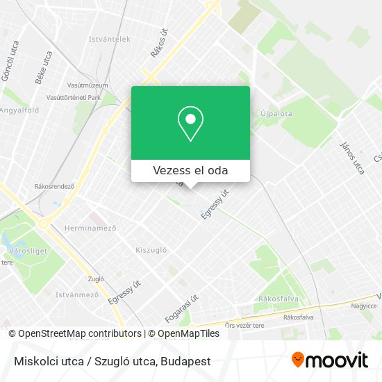 Miskolci utca / Szugló utca térkép