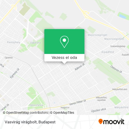Vasvirág virágbolt térkép