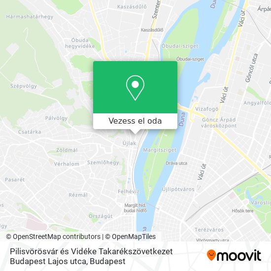 Pilisvörösvár és Vidéke Takarékszövetkezet Budapest Lajos utca térkép