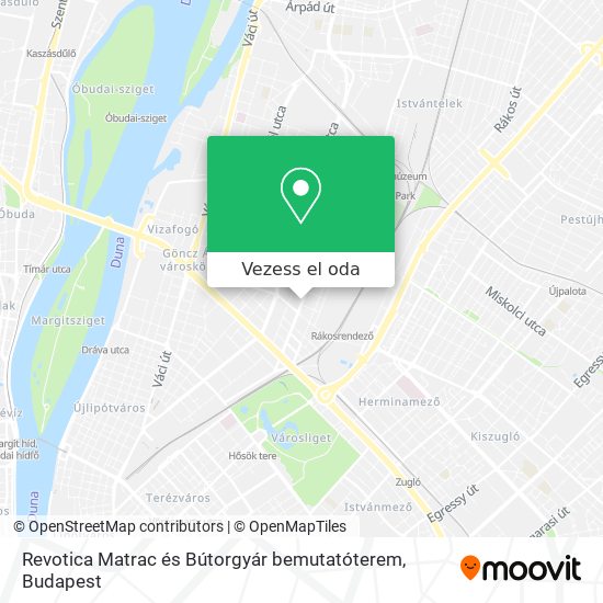 Revotica Matrac és Bútorgyár bemutatóterem térkép
