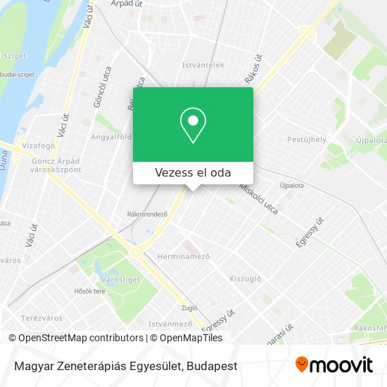 Magyar Zeneterápiás Egyesület térkép