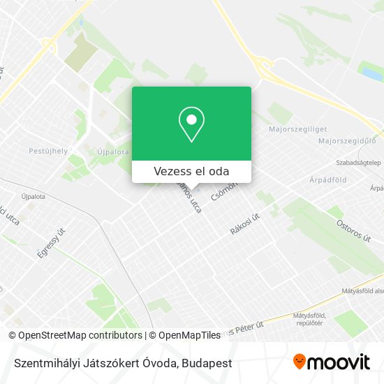 Szentmihályi Játszókert Óvoda térkép
