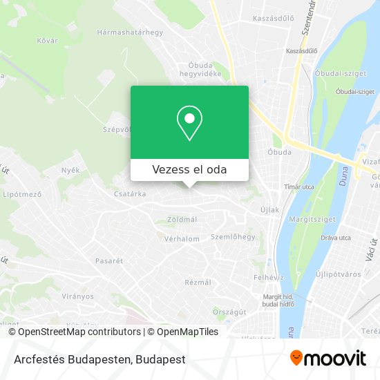 Arcfestés Budapesten térkép