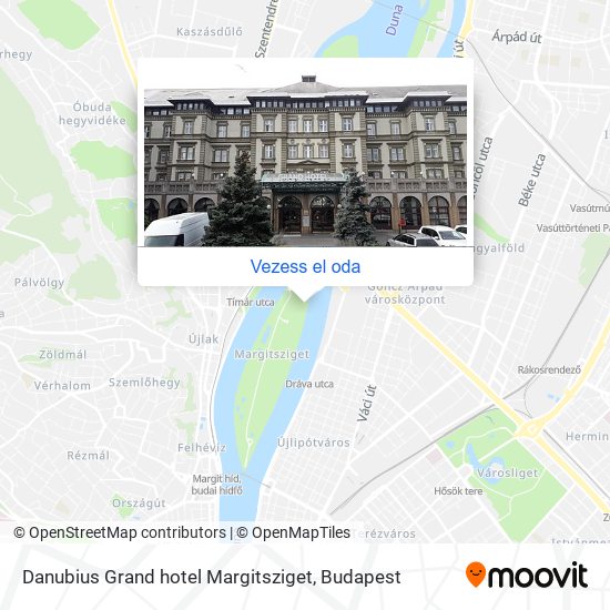 Danubius Grand hotel Margitsziget térkép