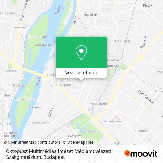 Oktopusz Multimédiás Intézet Médiaművészeti Szakgimnázium térkép