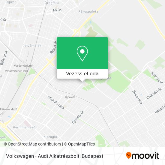 Volkswagen - Audi Alkatrészbolt térkép
