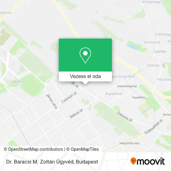 Dr. Baracsi M. Zoltán Ügyvéd térkép