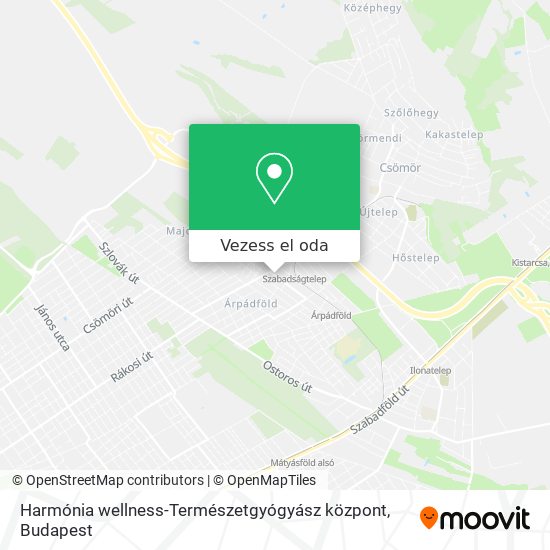 Harmónia wellness-Természetgyógyász központ térkép
