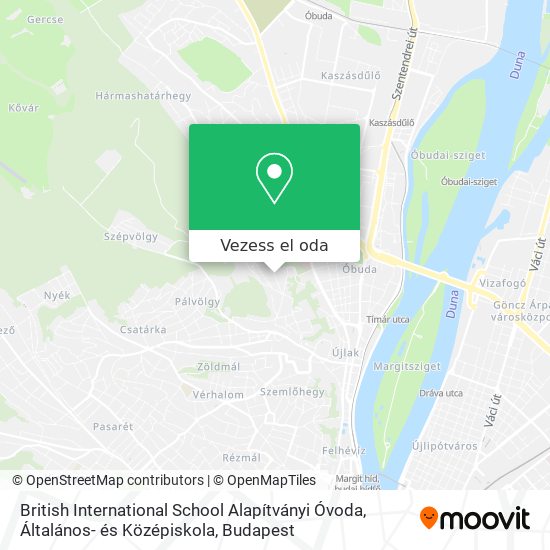 British International School Alapítványi Óvoda, Általános- és Középiskola térkép