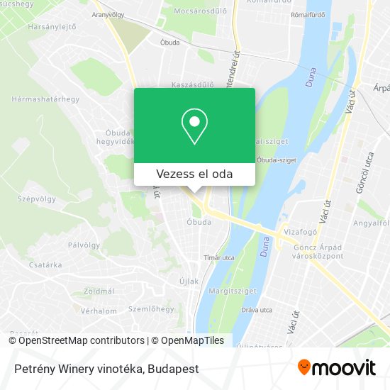 Petrény Winery vinotéka térkép