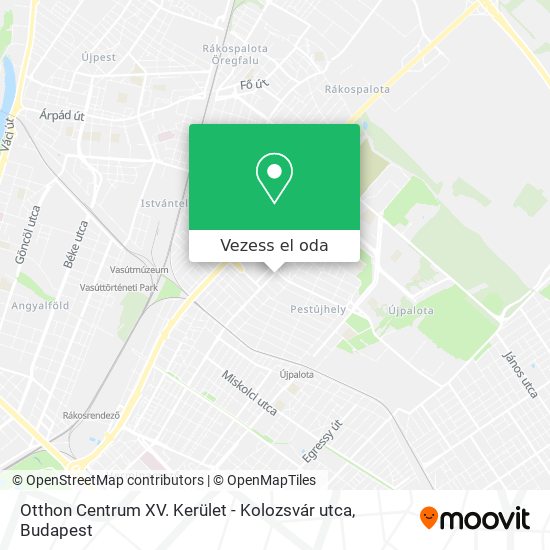 Otthon Centrum XV. Kerület - Kolozsvár utca térkép