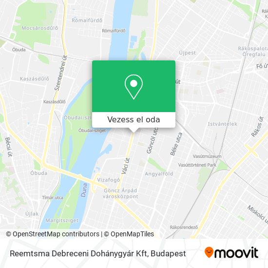 Reemtsma Debreceni Dohánygyár Kft térkép