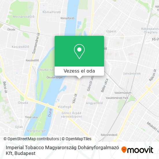 Imperial Tobacco Magyarország Dohányforgalmazó Kft térkép