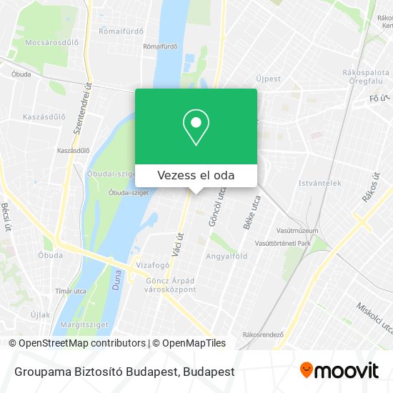 Groupama Biztosító Budapest térkép