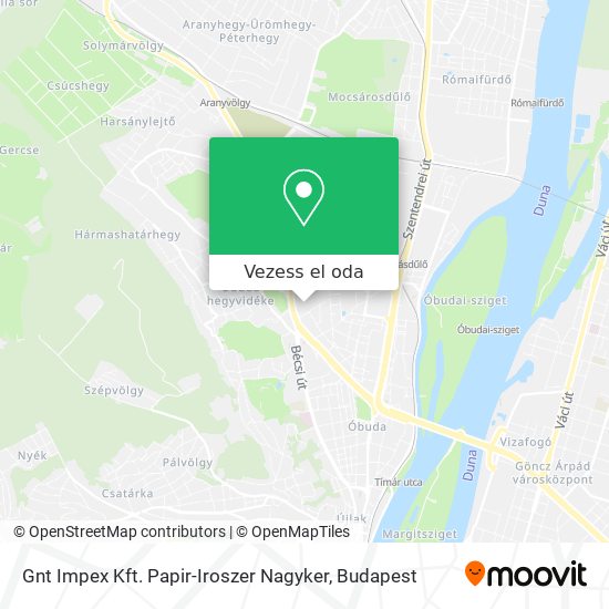 Gnt Impex Kft. Papir-Iroszer Nagyker térkép