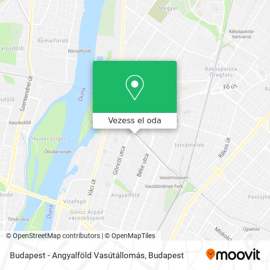 Budapest - Angyalföld Vasútállomás térkép