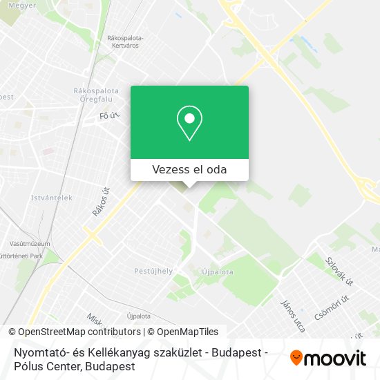 Nyomtató- és Kellékanyag szaküzlet - Budapest - Pólus Center térkép