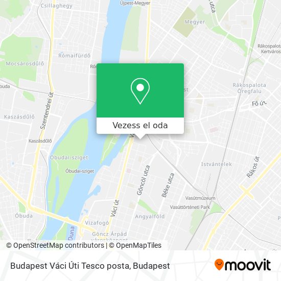 Budapest Váci Úti Tesco posta térkép