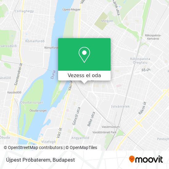 Újpest Próbaterem térkép