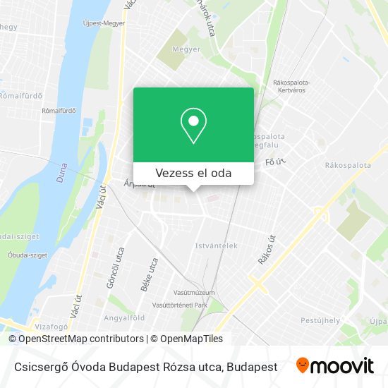Csicsergő Óvoda Budapest Rózsa utca térkép