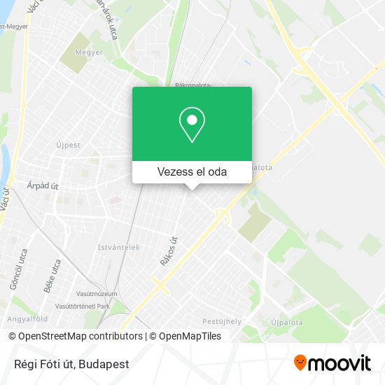 Régi Fóti út térkép