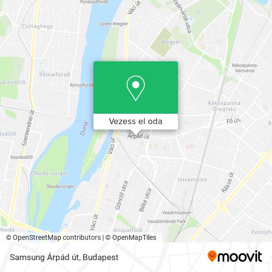 Samsung Árpád út térkép