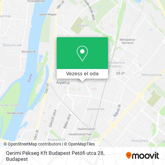 Qerimi Pékseg Kft Budapest Petöfi utca 28 térkép