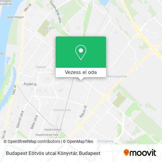 Budapest Eötvös utcai Könyvtár térkép