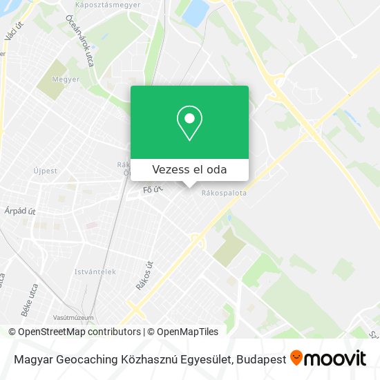 Magyar Geocaching Közhasznú Egyesület térkép