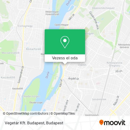 Vegetár Kft. Budapest térkép