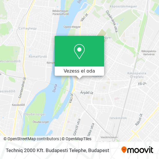 Techniq 2000 Kft. Budapesti Telephe térkép
