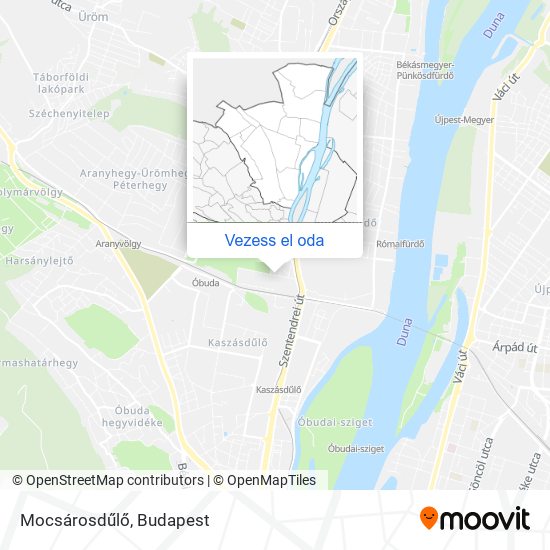 Mocsárosdűlő térkép