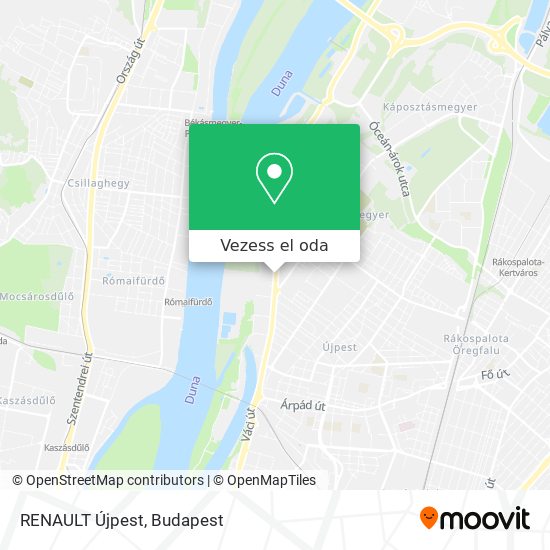 RENAULT Újpest térkép