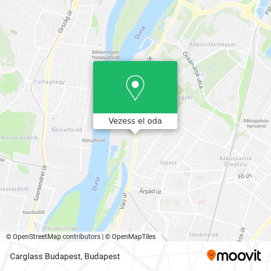 Carglass Budapest térkép