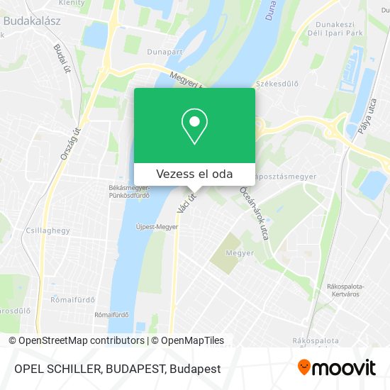 OPEL SCHILLER, BUDAPEST térkép