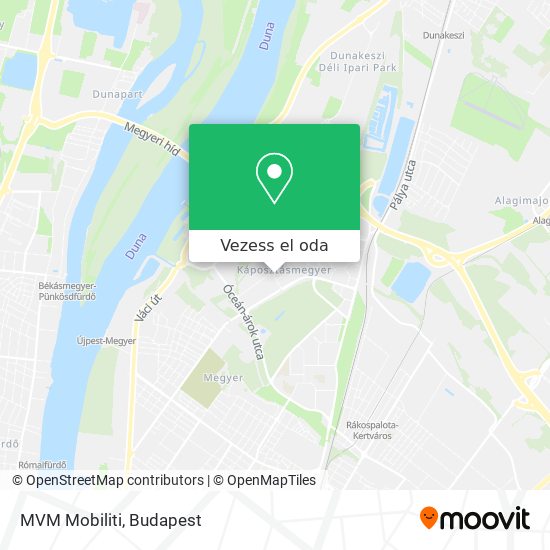 MVM Mobiliti térkép