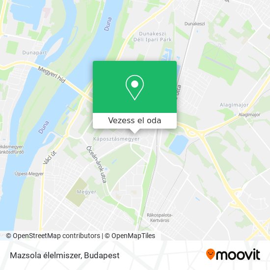 Mazsola élelmiszer térkép