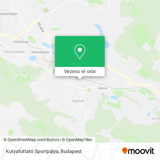 Kutyafuttató Sportpálya térkép