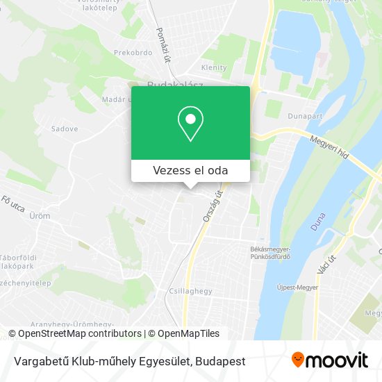 Vargabetű Klub-műhely Egyesület térkép