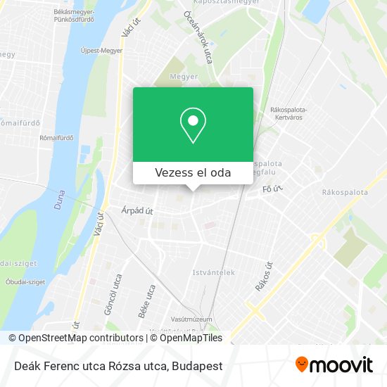 Deák Ferenc utca Rózsa utca térkép