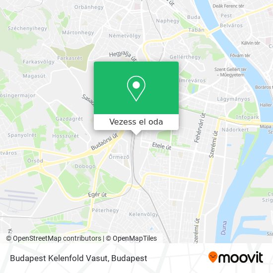 Budapest Kelenfold Vasut térkép