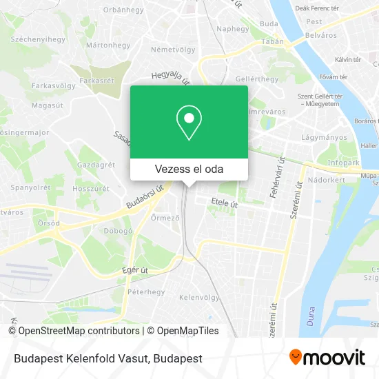 Budapest Kelenfold Vasut térkép
