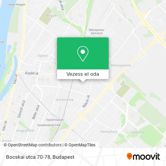 Bocskai utca 70-78 térkép