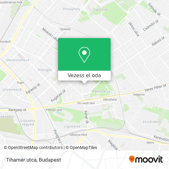Tihamér utca térkép