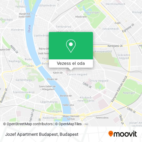 Jozef Apartment Budapest térkép