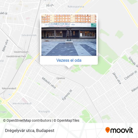 Drégelyvár utca térkép
