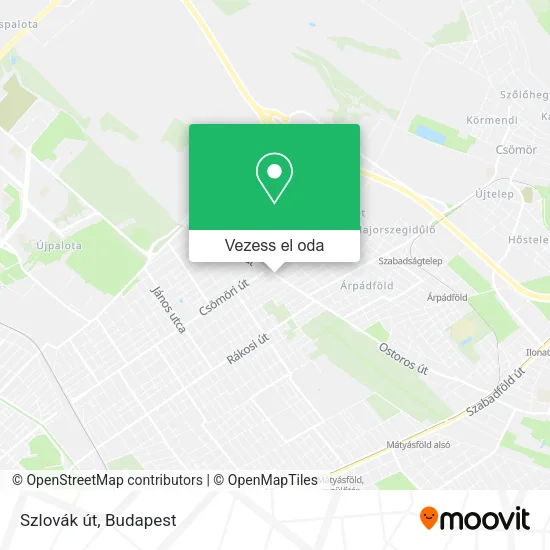 Szlovák út térkép