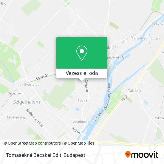Tomasekné Becskei Edit térkép