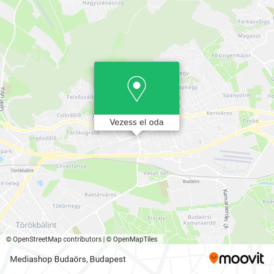 Mediashop Budaörs térkép